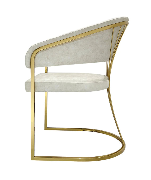 Prado gold metal frame chair