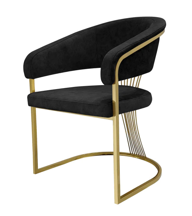 Prado gold metal frame chair