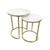 Cato Nest of 2 Tall Gold End Tables – Elegant Functionality Meets Modern Luxury