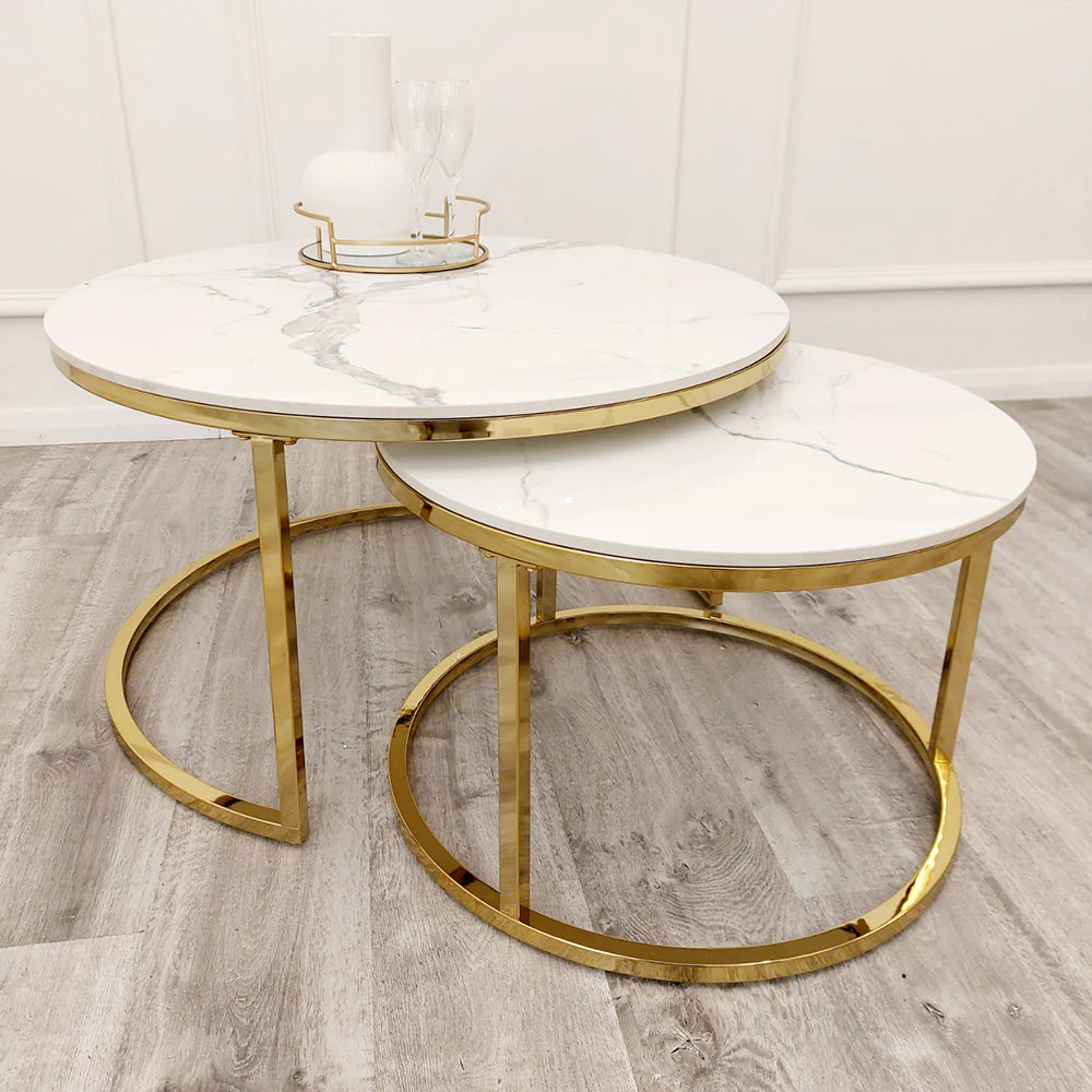 Short round coffee table deals