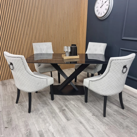Bentley Dining Chair with Black Legs