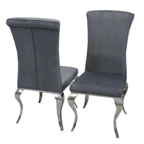 Nicole Dining Chair ALL COLOURS with Plain Back, Line & Cross Stitch