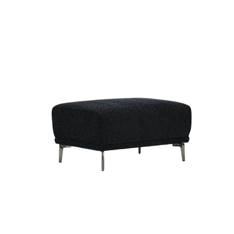 Albany Sofa Set in Black Lux Bouclé 4, 3, 2 Seater & Foot-Stool