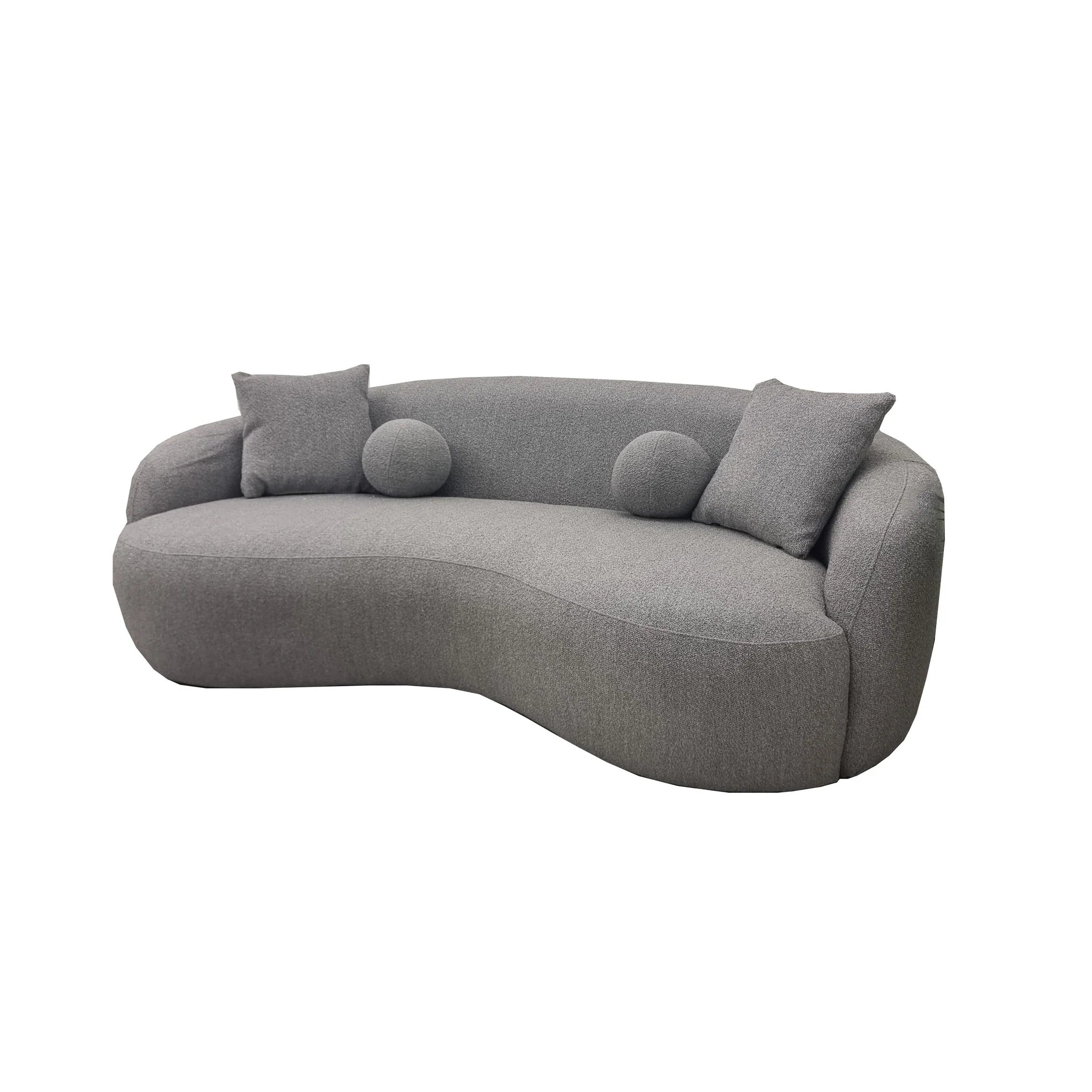 Grey boucle sofa deals