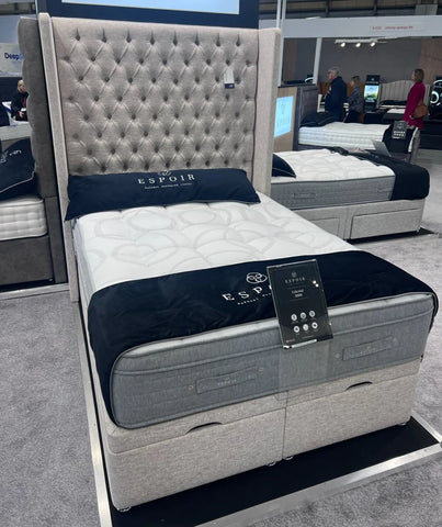 Espoir Chesterfield Luxury 72 Inch Headboard Fabric Bed Frame - Various Sizes