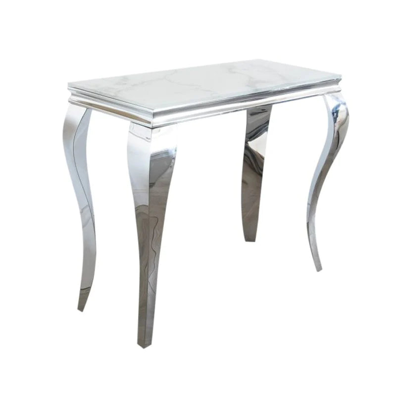 Louis Chrome Console Table