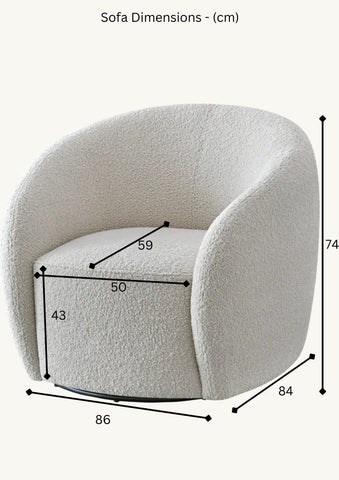 Nolita Bouclé Teddy 3-Seater Sofa & Accent Chair