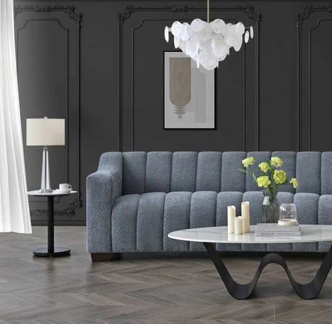 Aluxo Astoria 3 Seater Sofa in Iron Boucle Fabric