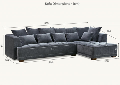 Gramercy Sofa – Steel Velvet