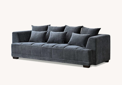 Gramercy Sofa – Steel Velvet