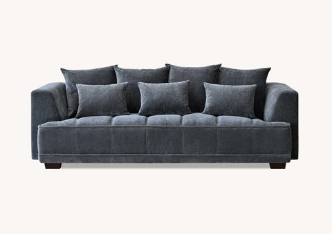 Gramercy Sofa – Steel Velvet