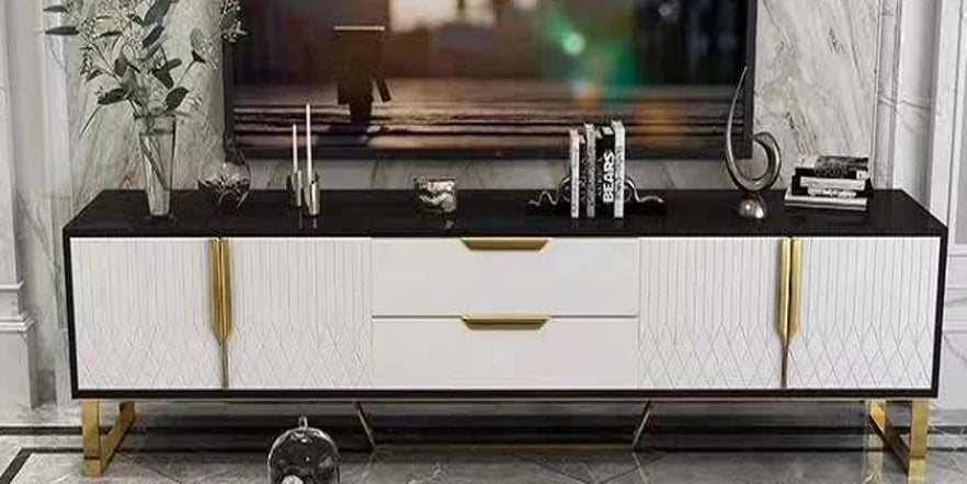 Black and white tv stand discount