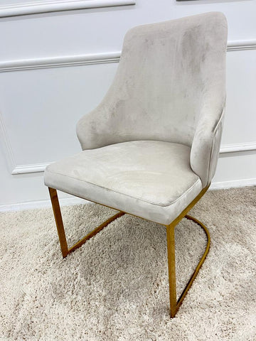 1.8 Louis Gold Marble Dining Set with Chelmsford Gold Chairs