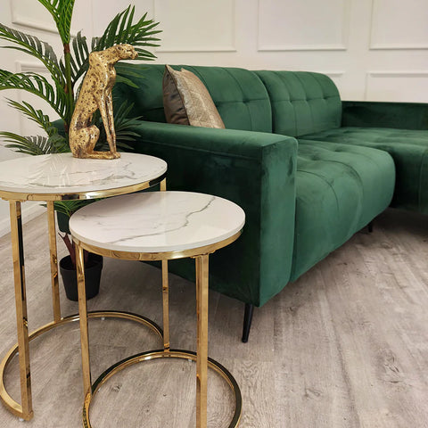 Cato Nest of 2 Tall Gold End Tables – Elegant Functionality Meets Modern Luxury