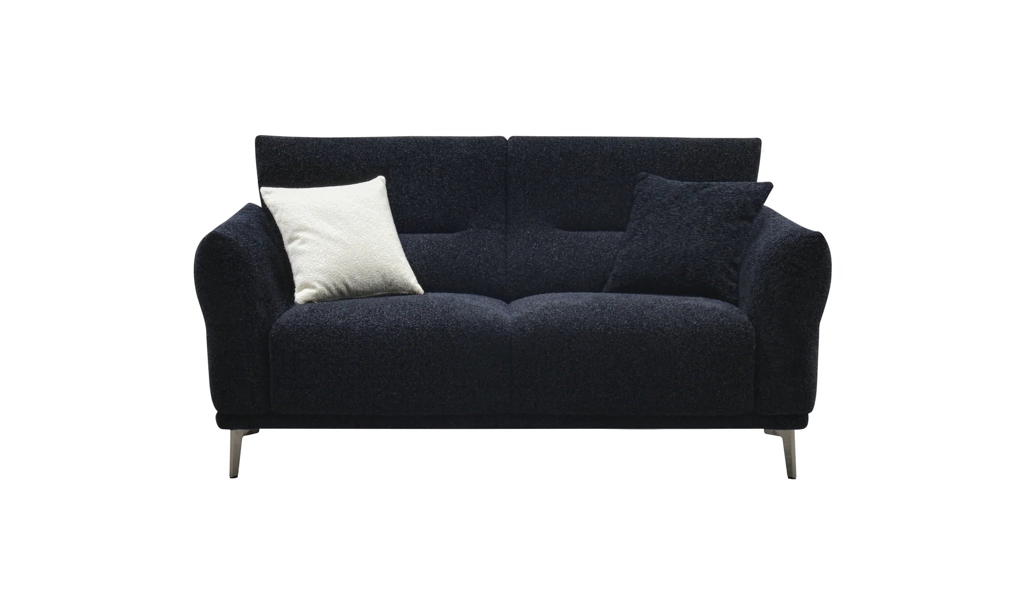 Albany Sofa Set in Black Lux Bouclé 4, 3, 2 Seater & Foot-Stool