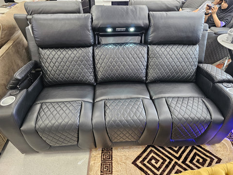 Orlando Techno Diamond Design Faux Leather Sofa 3&2 Seater