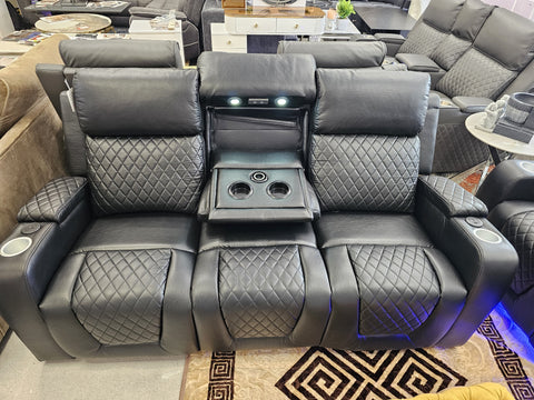 Orlando Techno Diamond Design Faux Leather Sofa 3&2 Seater