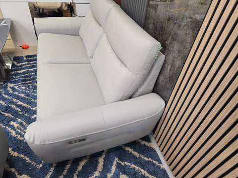 GD Grey Leather Electric Recliner Sofa 2+3 Seater