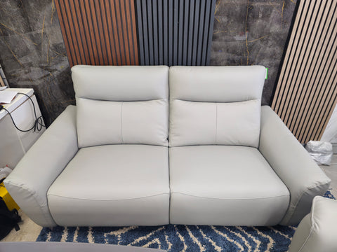 GD Grey Leather Electric Recliner Sofa 2+3 Seater
