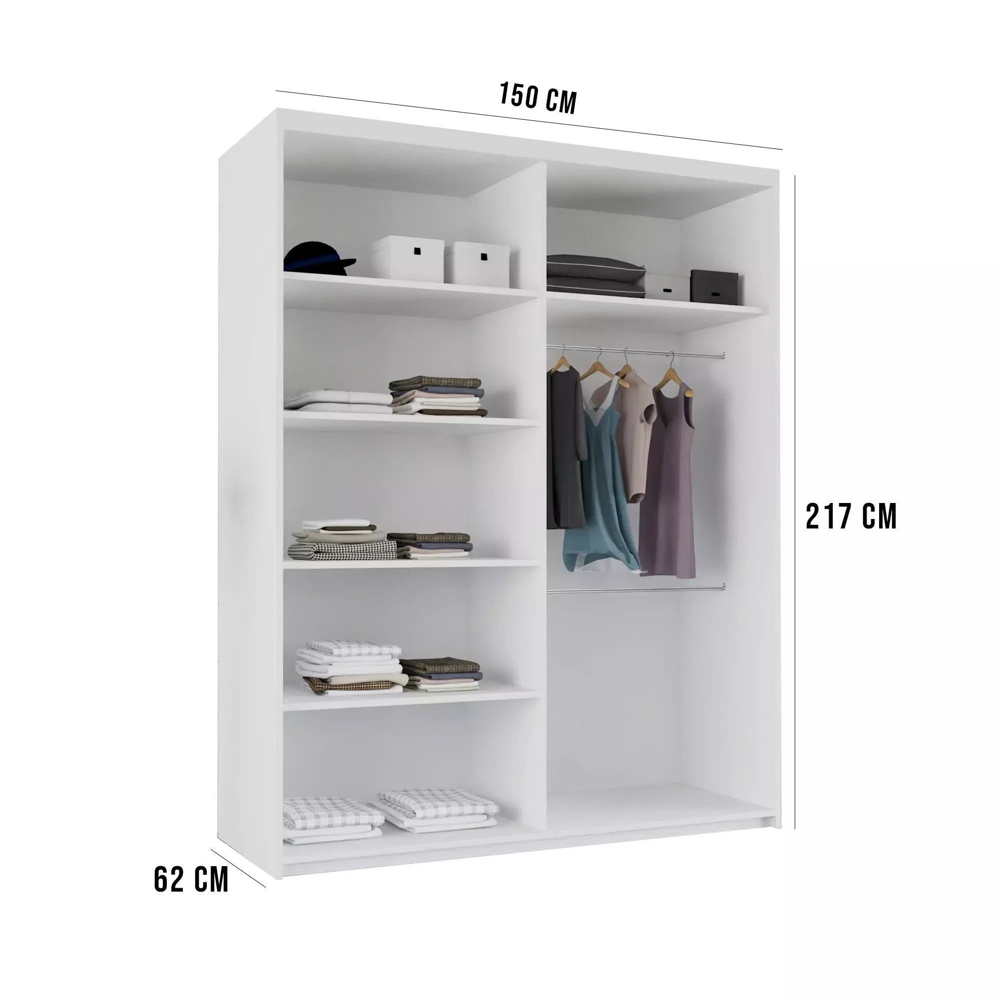 2 door sliding wardrobe