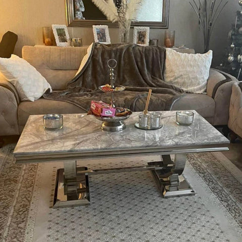 Ariana grey marble coffee table