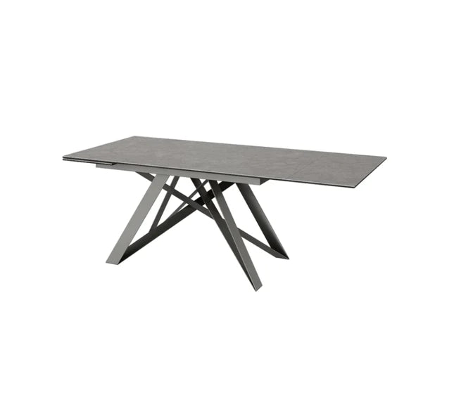 Visage Ceramic Extending Dining Table Grey