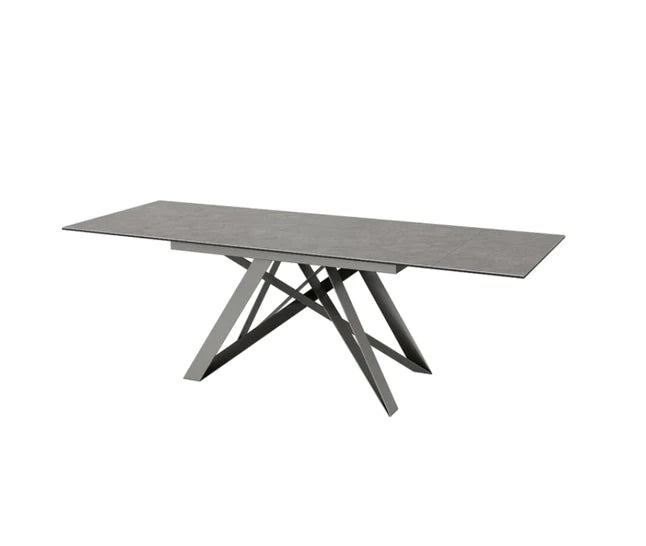 Visage Ceramic Extending Dining Table Grey