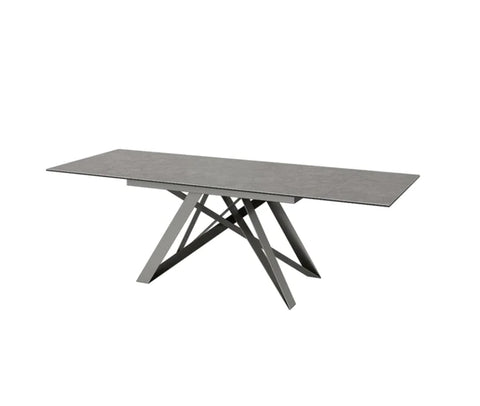 Visage Ceramic Extending Dining Table Grey