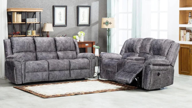 Galaxy Fabric 3 Seater & 2 Seater Electric Recliner Sofa Set