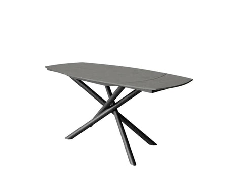 Giovanni Matt Ceramic Extending Dining Table Grey