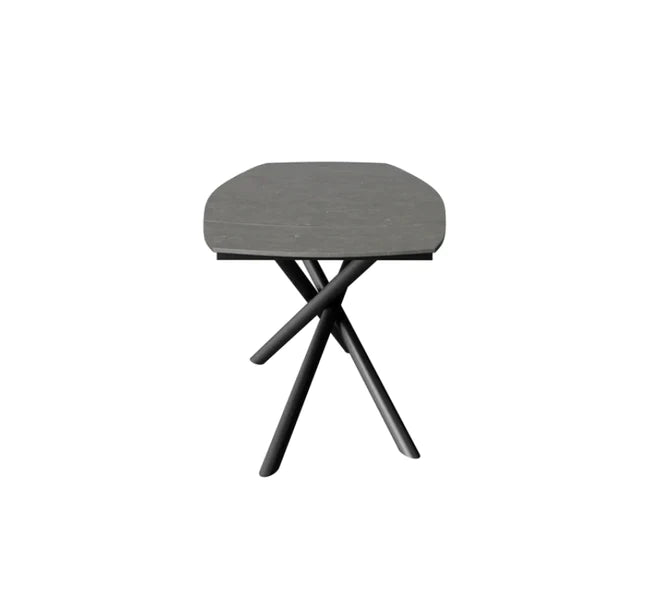 Giovanni Matt Ceramic Extending Dining Table Grey