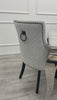 Louis Chrome Marble Dining Set with Bentley BLK Chairs