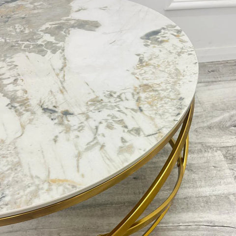 Spiro Golden Round Coffee Table